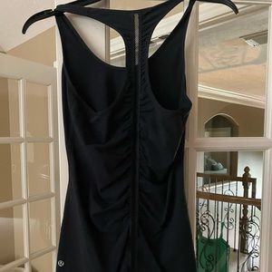 lululemon black ruched tank